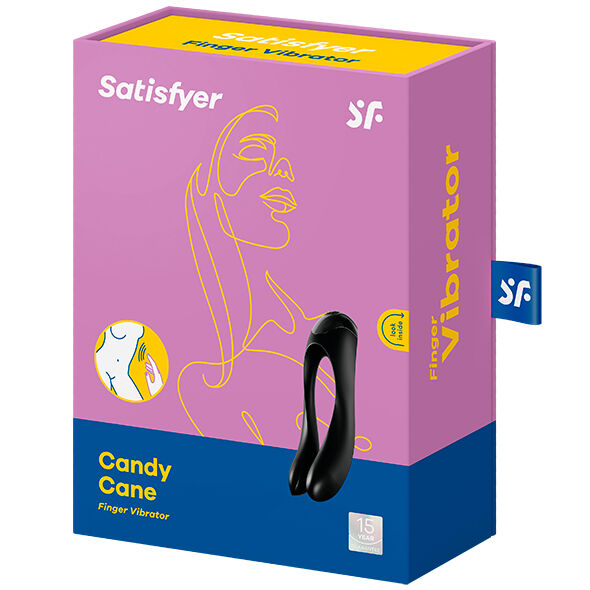 Orange Candy Cane Finger Vibrator