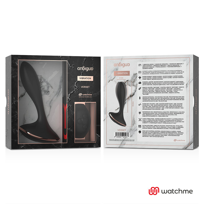 Watchme vibrator remote control anal plug vernet
