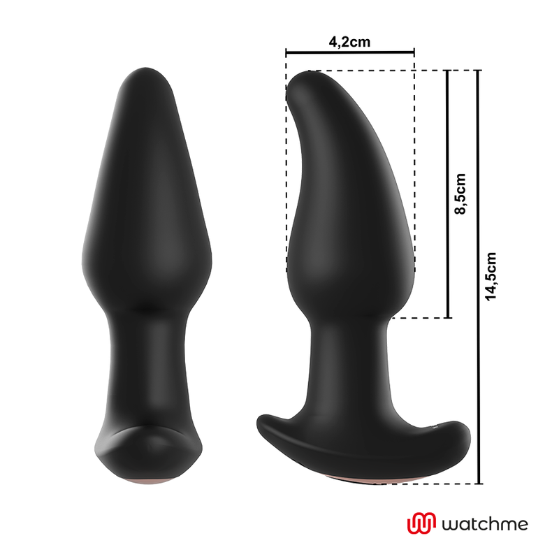 Watchme Remote Control Anal Plug Vibrator with Rotating Beads Amadeus