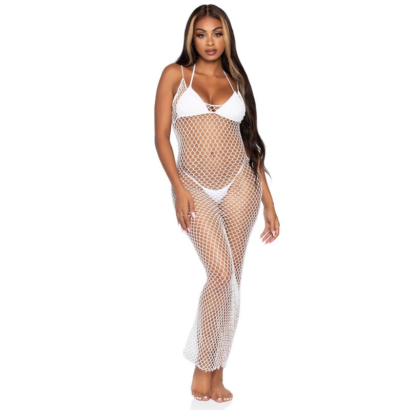 One size twisted mesh maxi dress