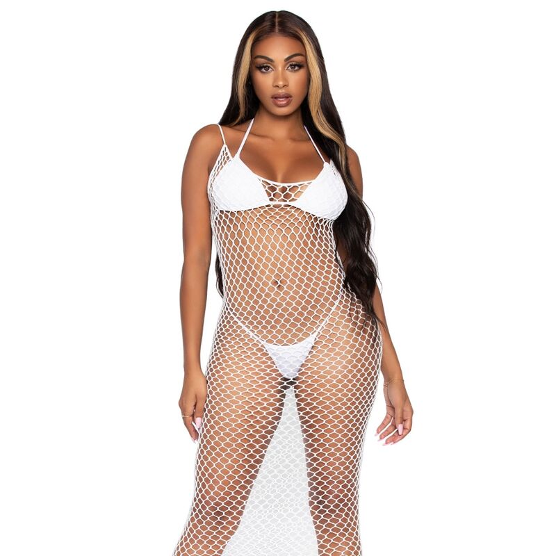 One size twisted mesh maxi dress