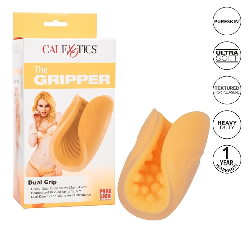 Orange pearl grip masturbator