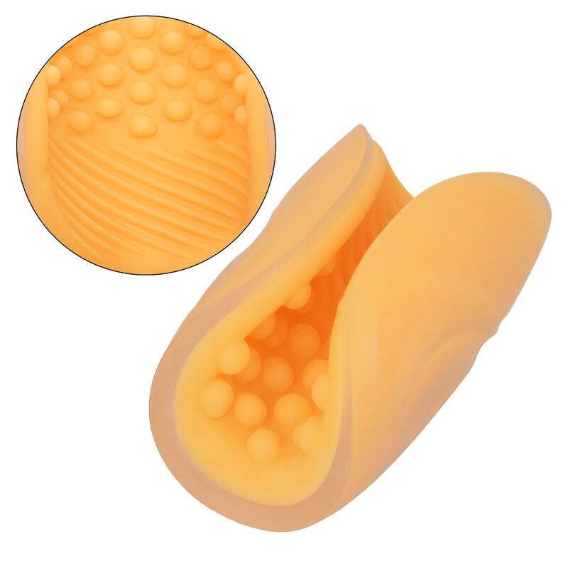 Orange pearl grip masturbator