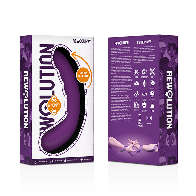 Rewocurvy rechargeable flexible vibrator