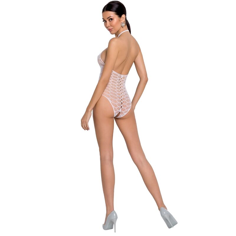Femme bs087 bodystocking blanc taille unique