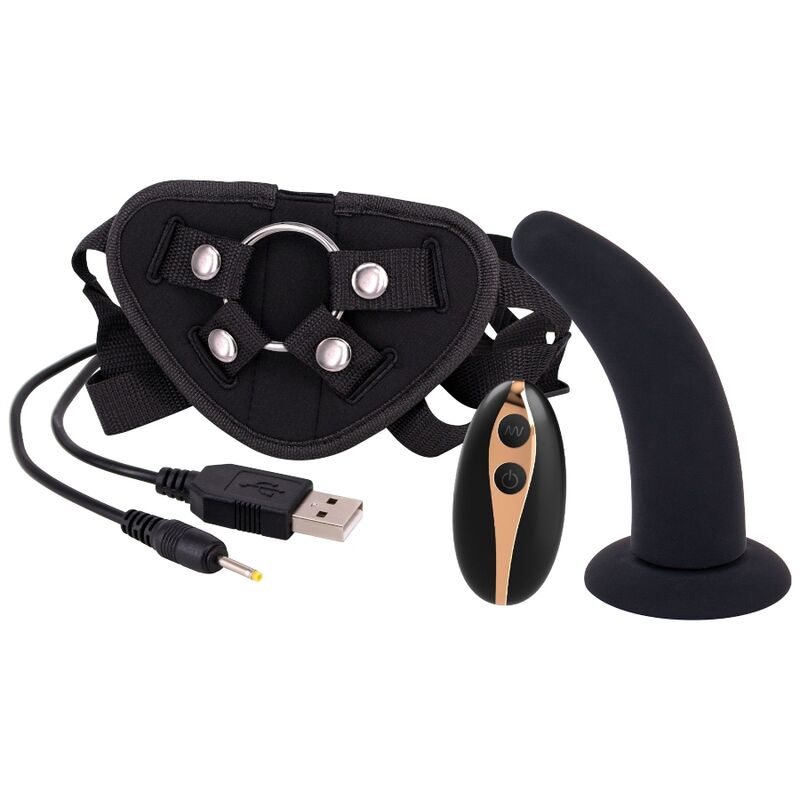 Sangle sur harnais avec gode 12.5 cm