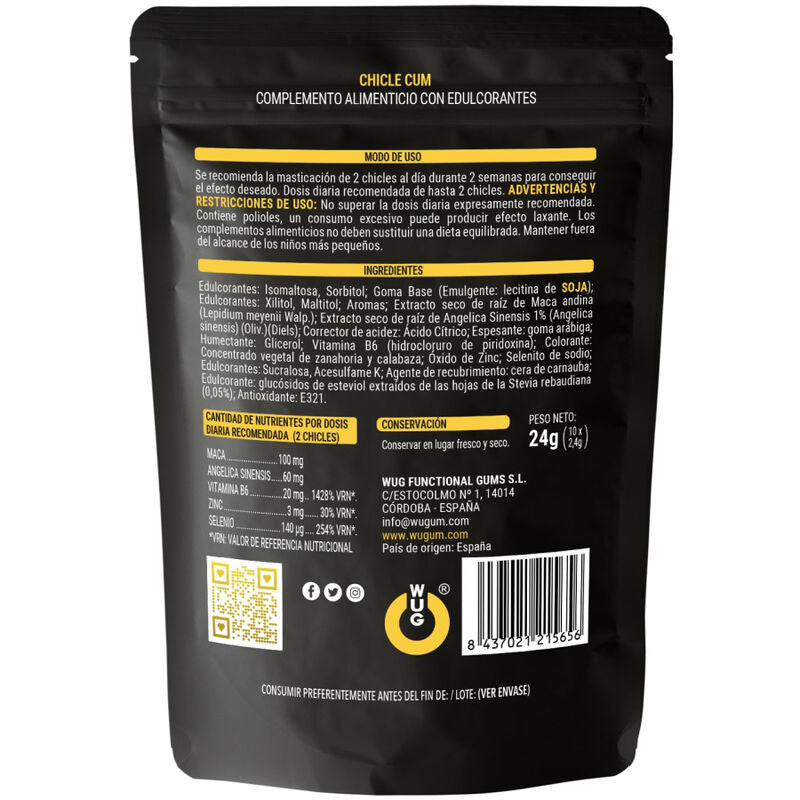 Cum Increase Ejaculation Gum and Sperm Banana Flavor 10 Units