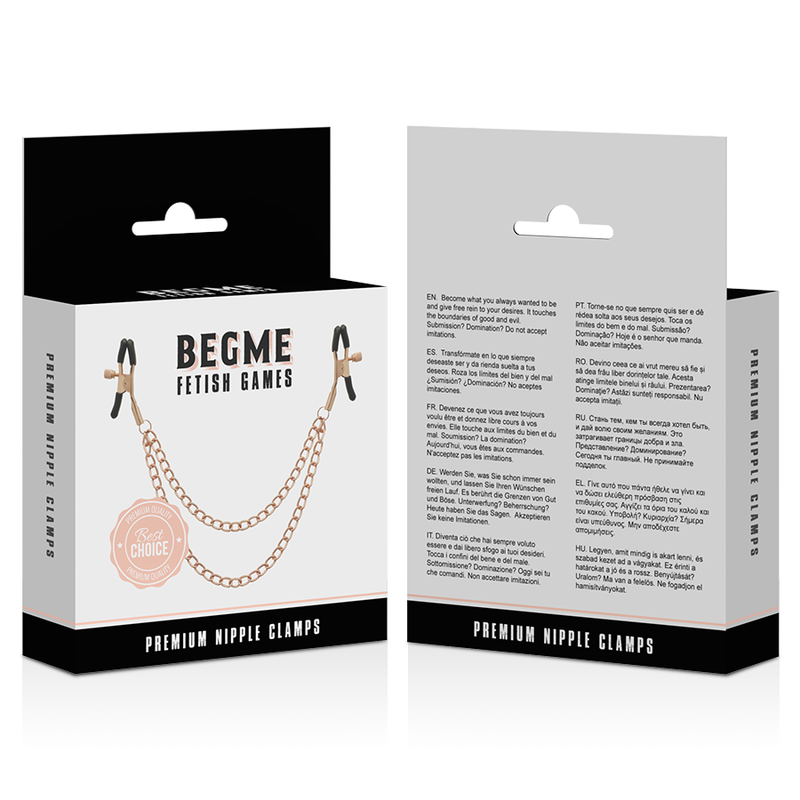 Black Edition Premium Nipple Clamps with Chain