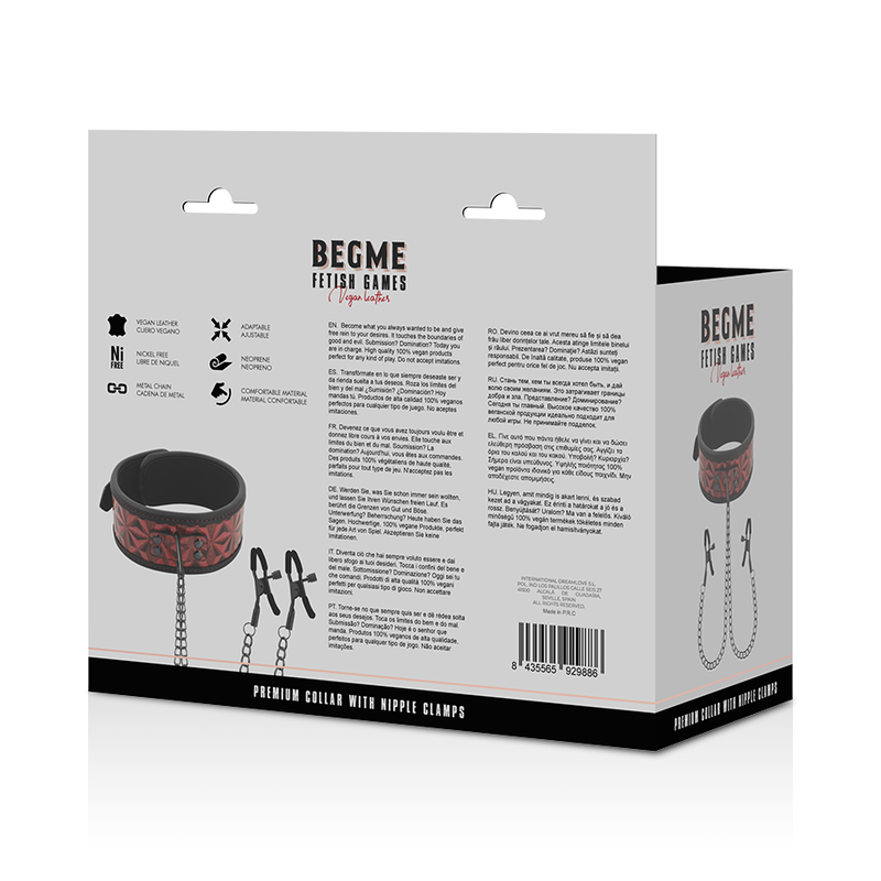 Red edition collar with telemon clips with neoprene lining
