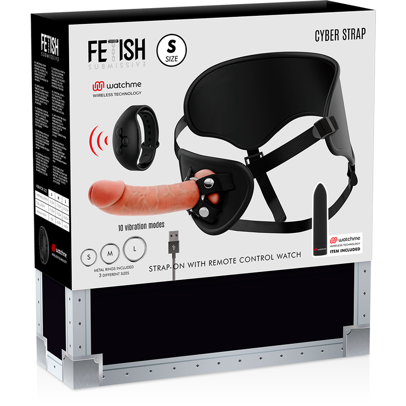 Harness with dildo and remote control bullet technology watchme s