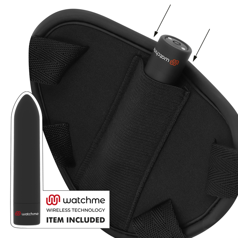 Harness with dildo and remote control bullet technology watchme s