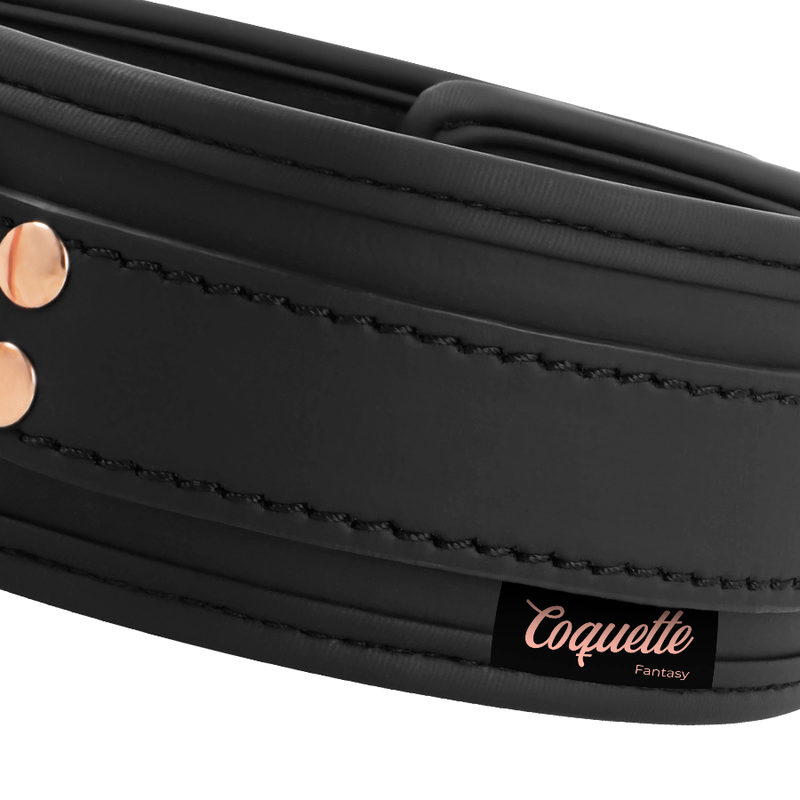 Vegan leather fancy necklace with strap and neoprene lining
