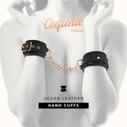 Fantasy handcuffs in vegan leather with neoprene lining