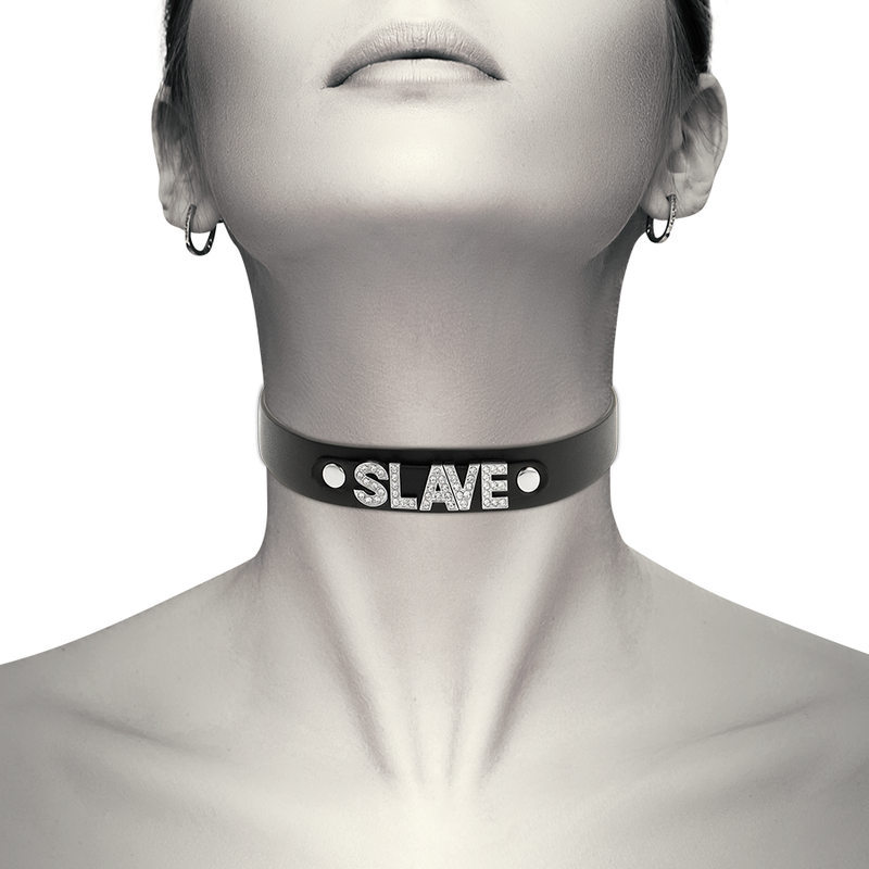 Vegan leather slave choker