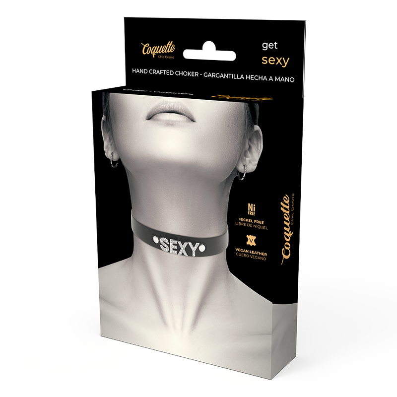 Sexy vegan leather choker
