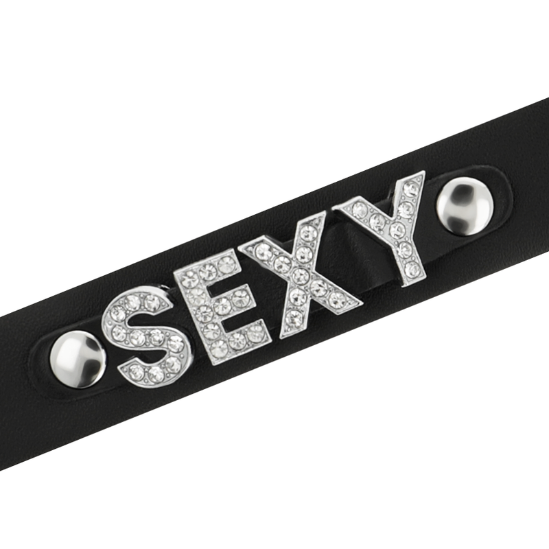 Sexy vegan leather choker