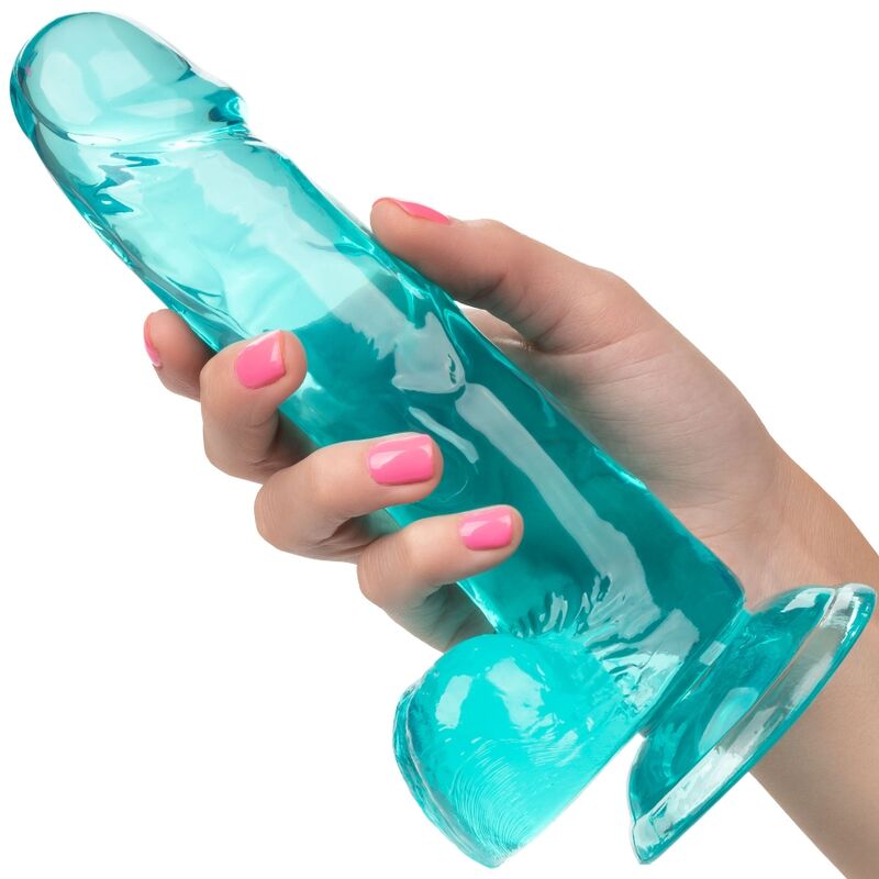 Queen size dildo blue 15.3 cm