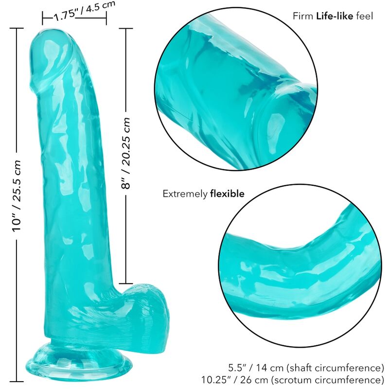 Queen size dildo blue 20.3 cm
