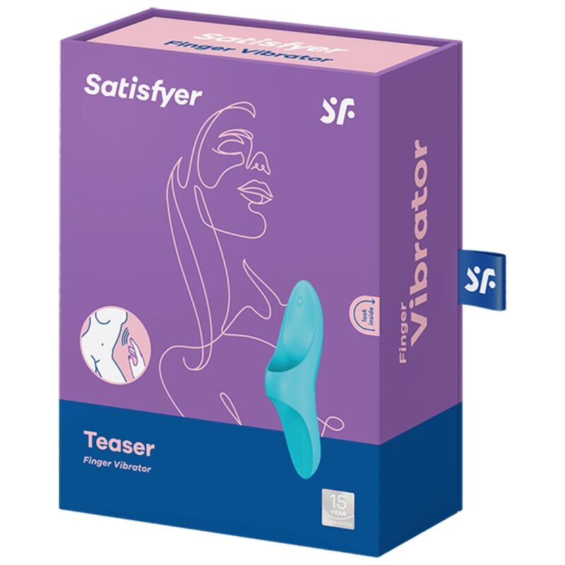 Blue light teaser finger vibrator