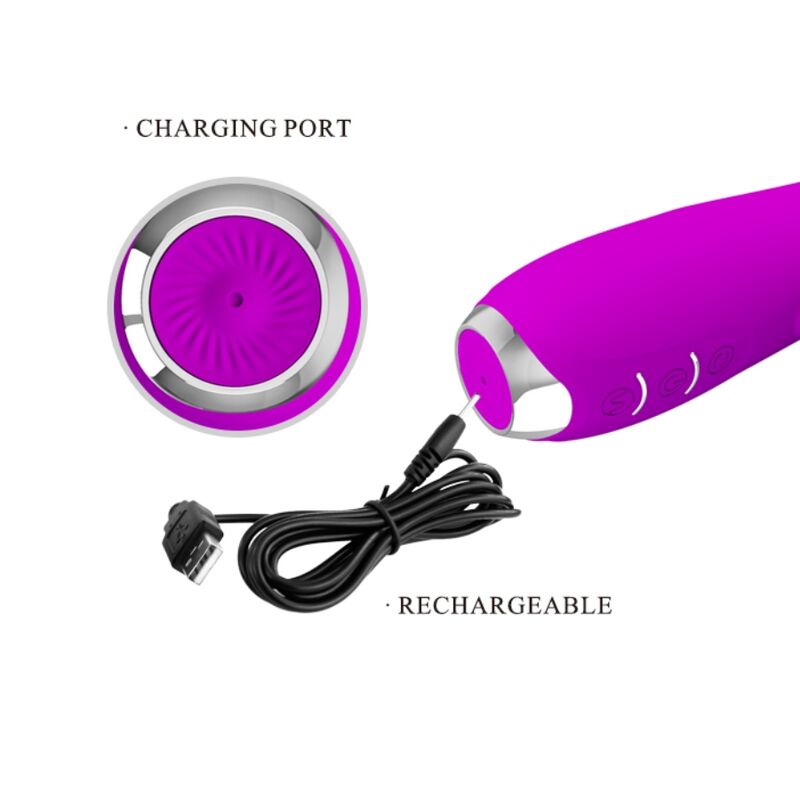 Molly vibrator with rechargeable rotation
