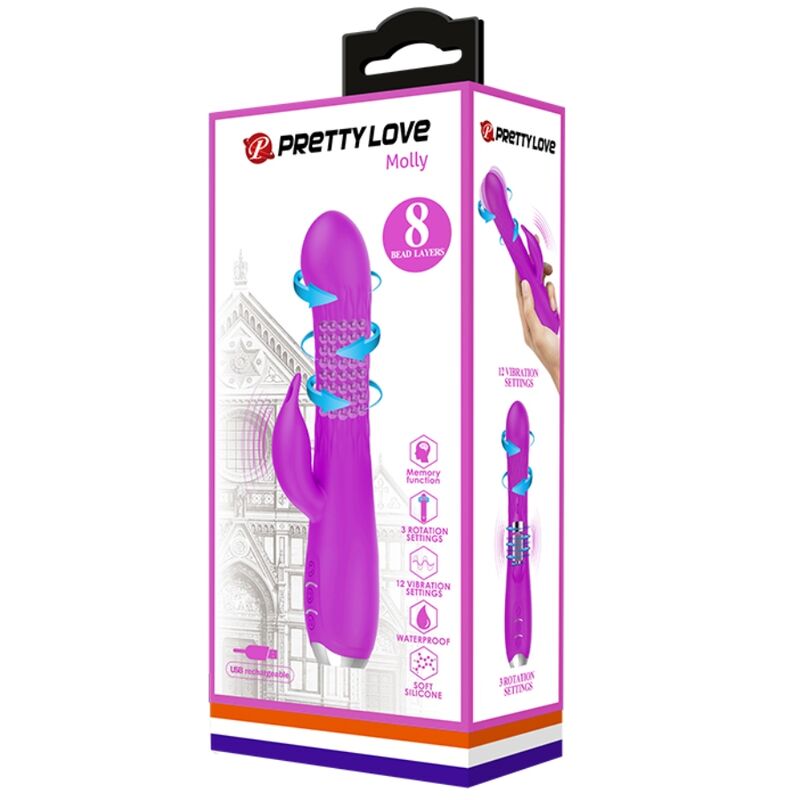 Molly vibrator with rechargeable rotation