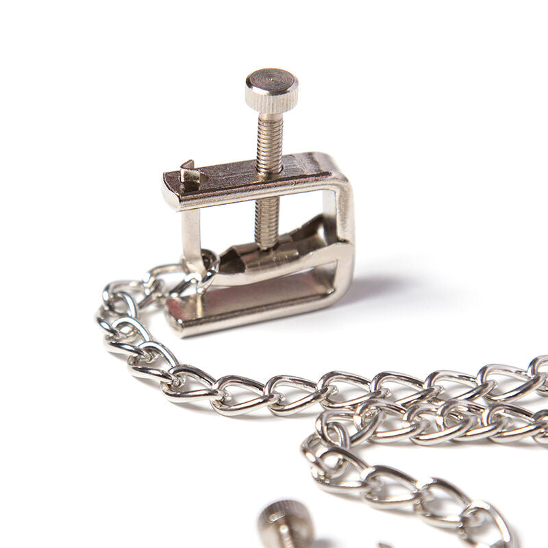 Metal screw clamps with chain