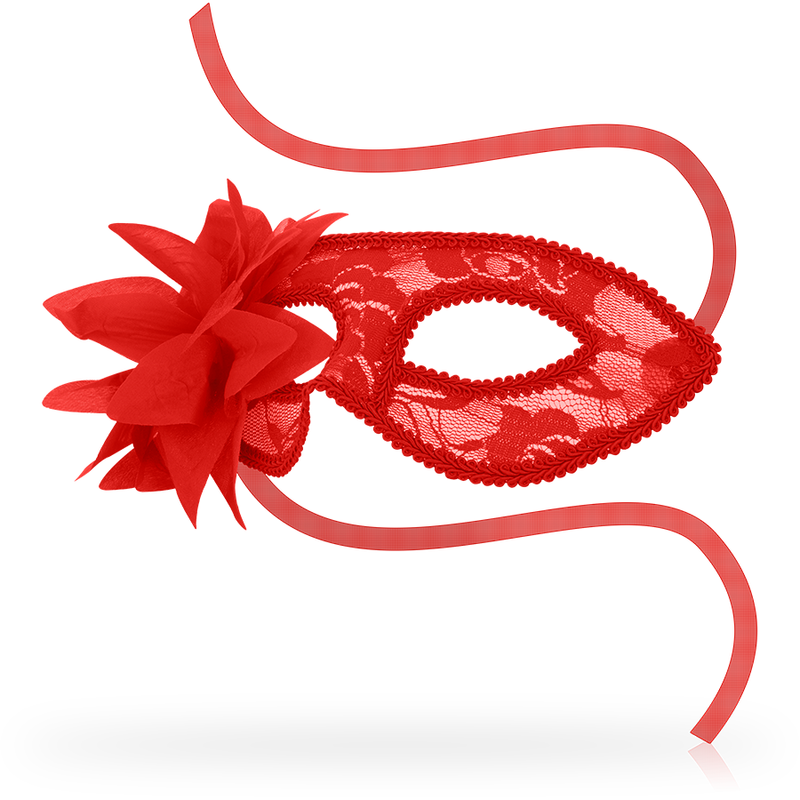 Lace and red flower masks