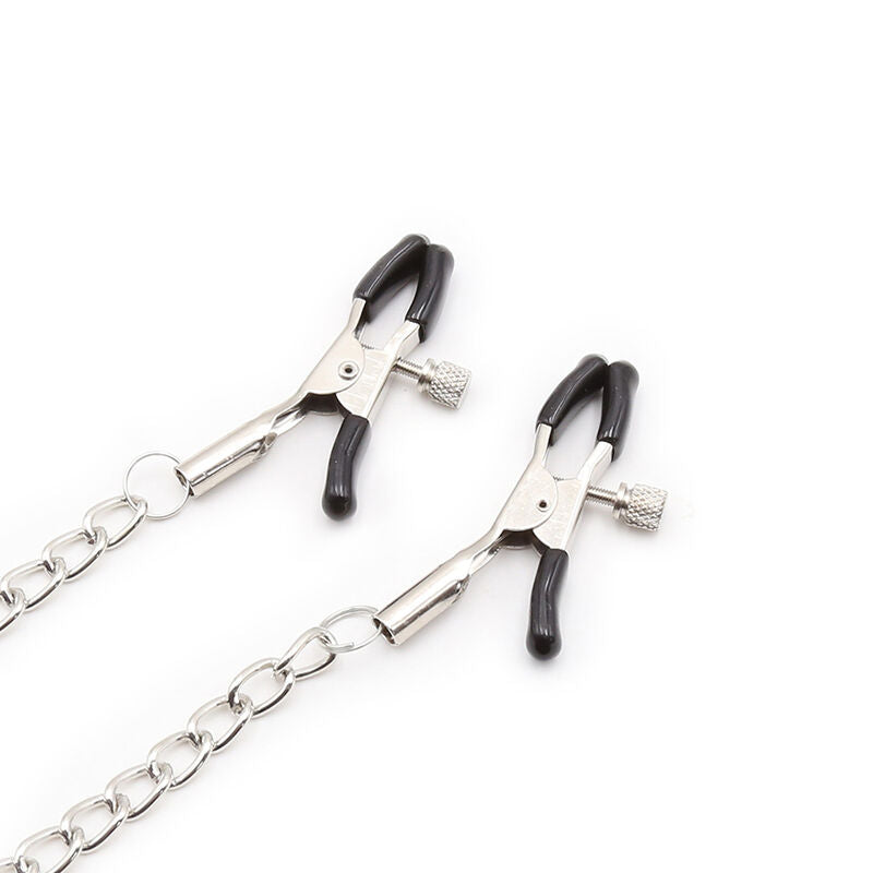 Ring gag with chains and telenol clamps