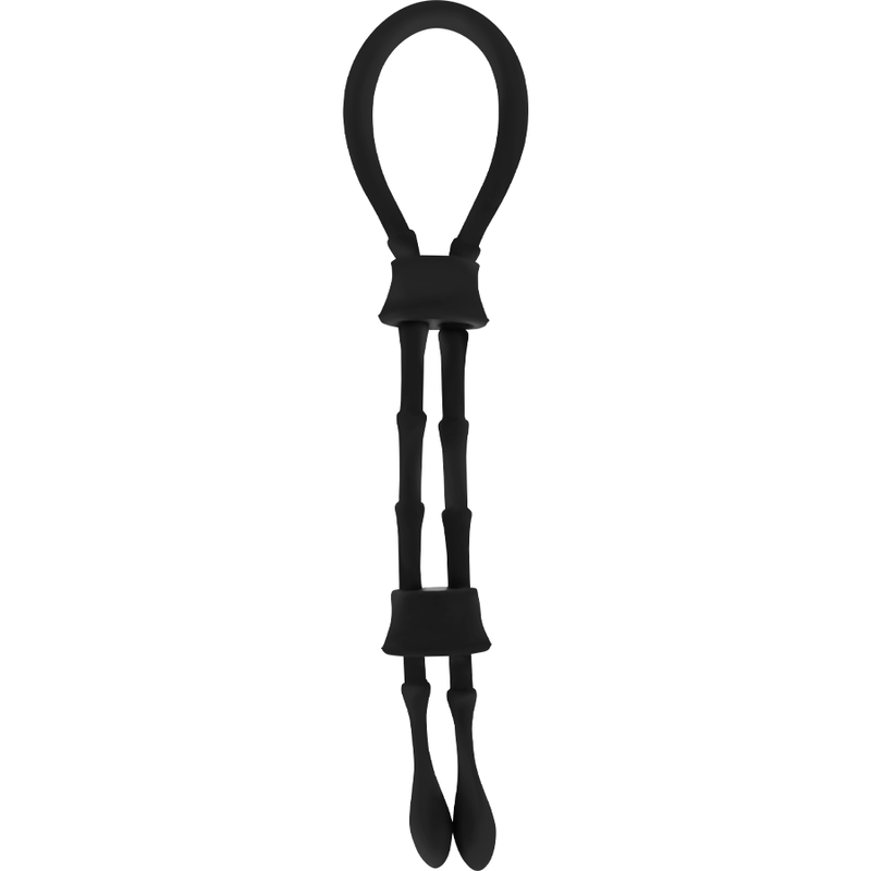 Silicone cock and testicle cord ring