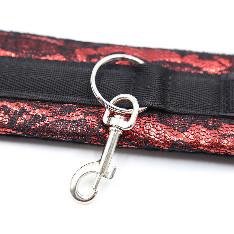 Velvet handcuffs with nylon ribbon