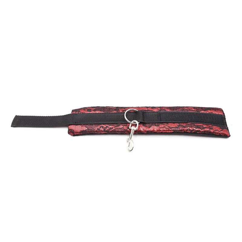 Velvet handcuffs with nylon ribbon