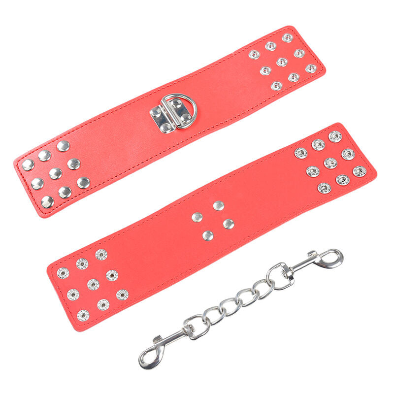 Red handcuffs with snap closure