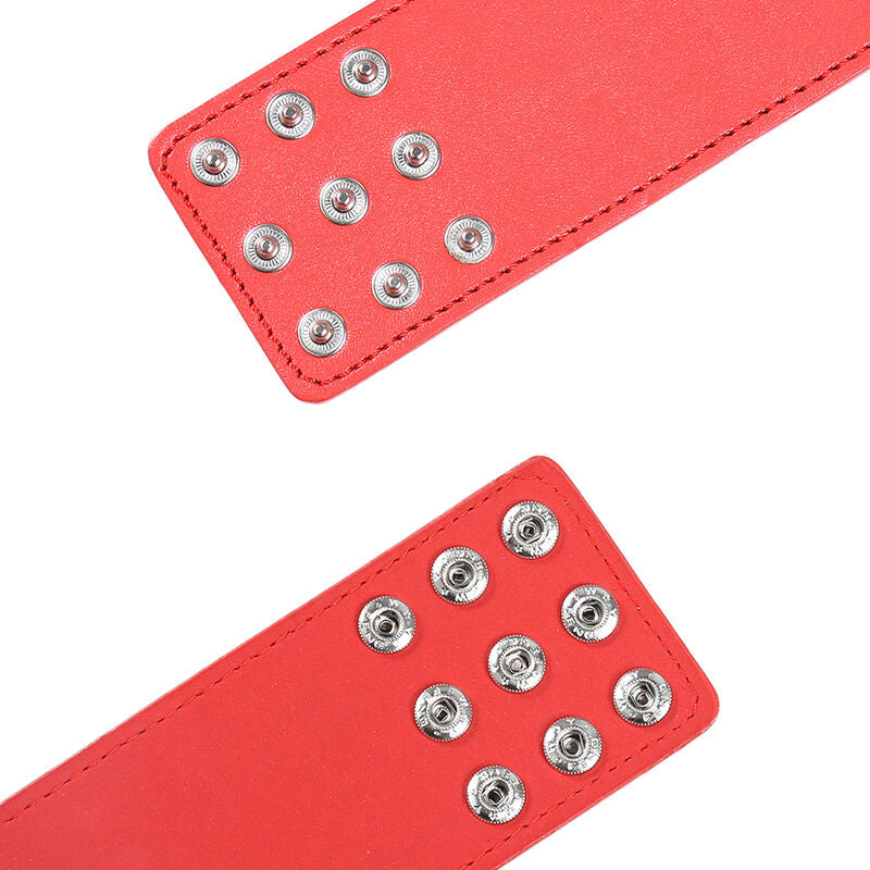 Red handcuffs with snap closure