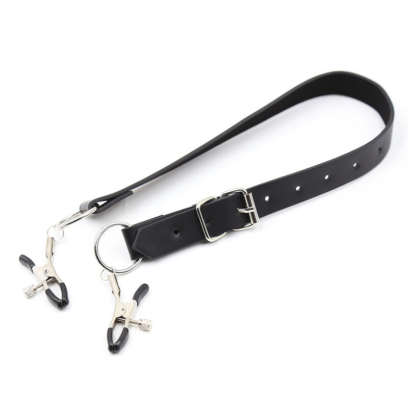 Clitoris clamps with leg straps