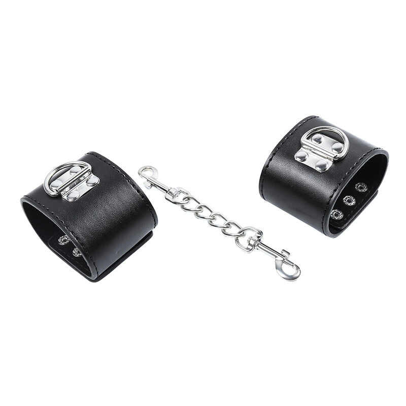 Metal snap fasten wrist restraints