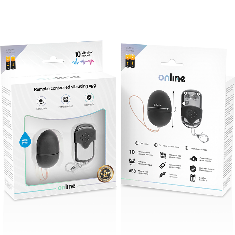 Remote control vibrating egg s black