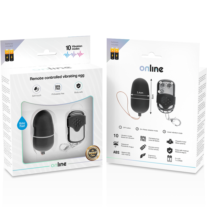 Remote control vibrating egg m black