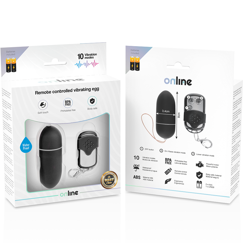 Remote control vibrating egg l black