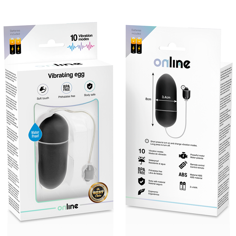 Black waterproof vibrating egg