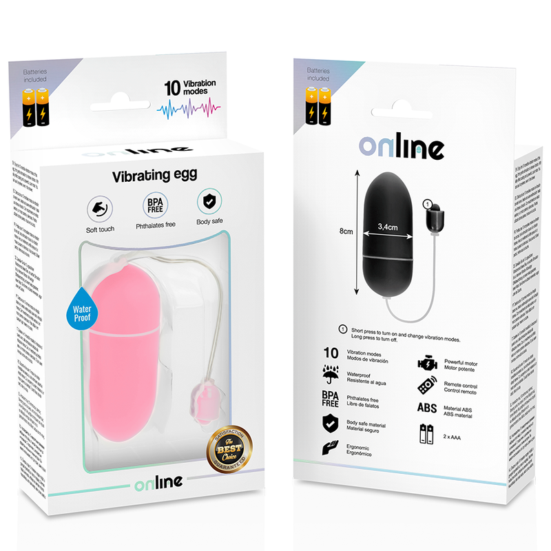 Waterproof pink vibrating egg