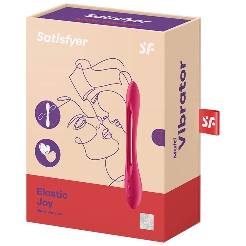 Multi elastic joy vibrator red