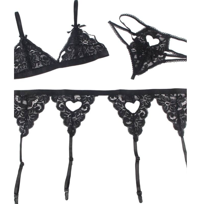 Three pieces of lingerie + league + tanga l/xl