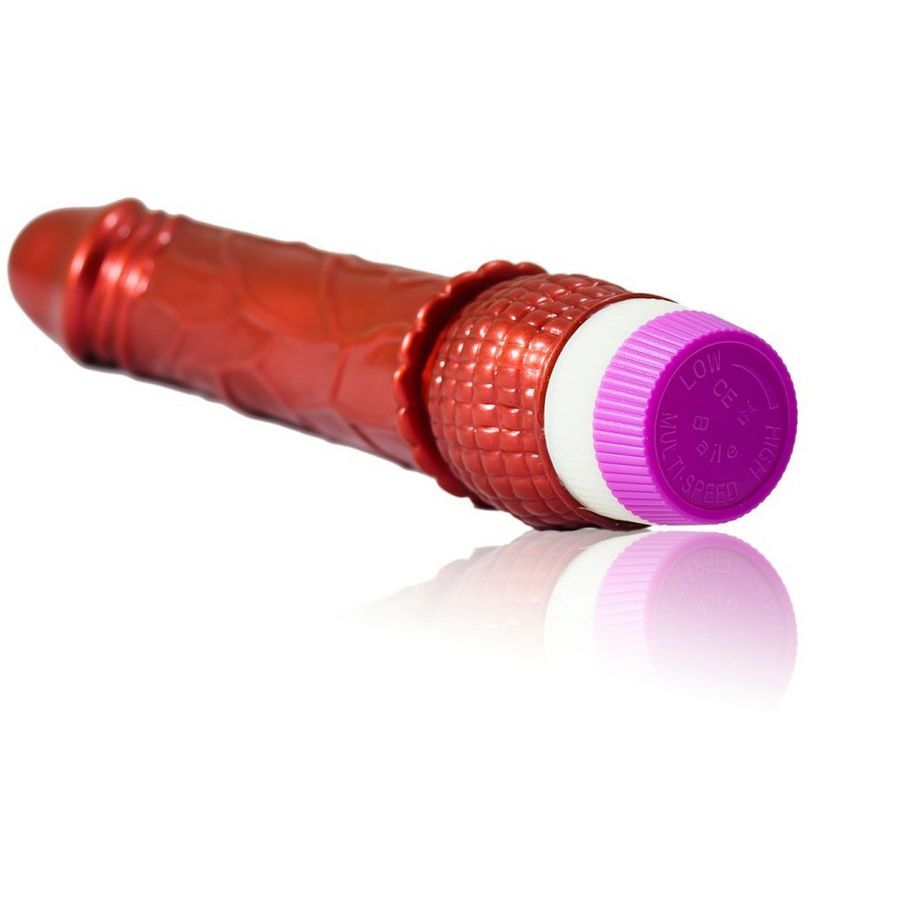 Realistic red vibrator 23 cm