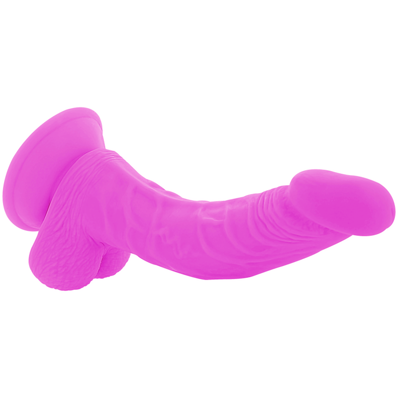 Purple flexible vibrating dildo 21.5 cm -o- 4.5 cm