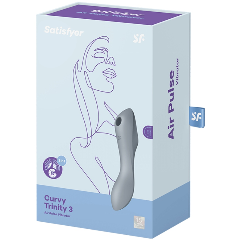 Curvy Trinity 3 Grey Stimulator and Vibrator