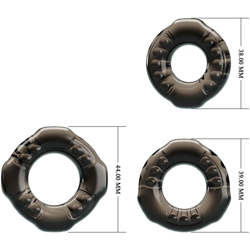 Cock rings yvonne set of 3 penis rings