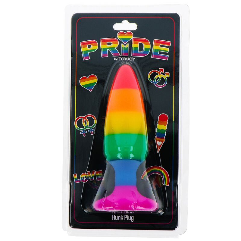 LGBT flag plug hunk 10.5 cm