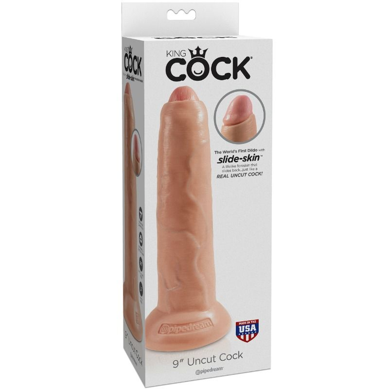 Realistic Dildo Uncut Flesh 23cm