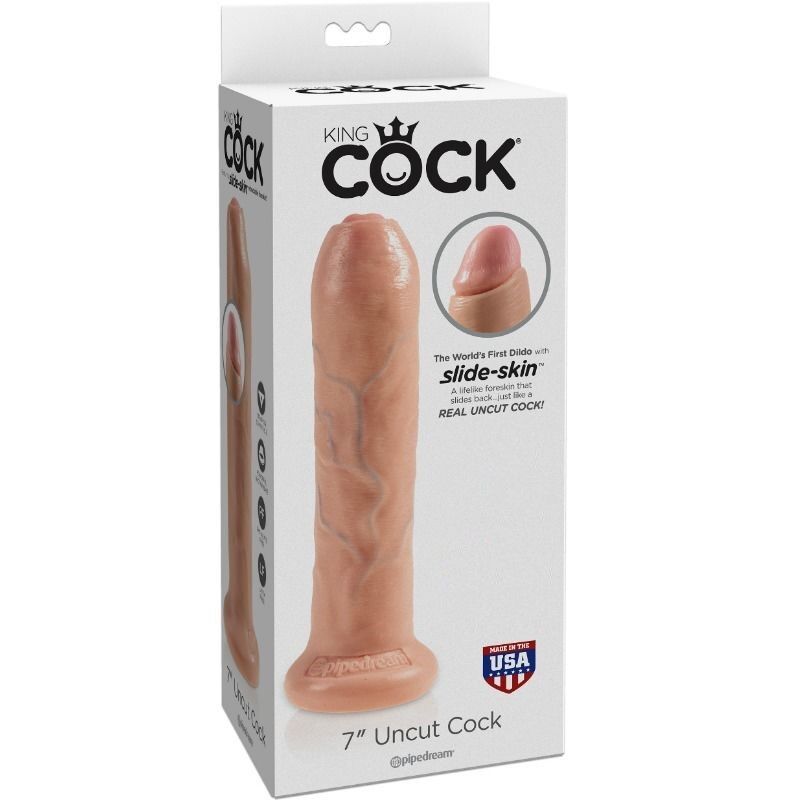 Realistic Dildo Uncut Flesh 21cm