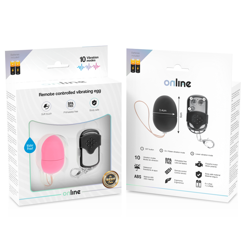 Remote control vibrating egg s pink